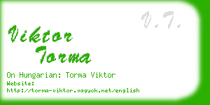 viktor torma business card
